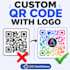 design custom unique qr code with logo for your business