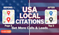 create 100 high da USA local citations for google maps ranking