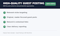do high quality guest posting and link building