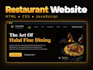 build a modern responsive restaurant website