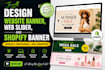 design website banner, web slider, and shopify banner
