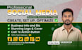 create and set up any social media pages professionally
