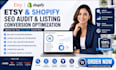 audit etsy shop shopify store seo listing and conversion rate optimization