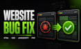 fix HTML CSS javascript and PHP website bugs