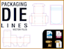 create a professional packaging dieline template