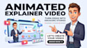 create a 2d animation saas explainer video, software explainer