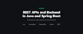 develop a rest API and backend with java and spring boot