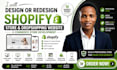 design, redesign shopify store shopify dropshipping website ecommerce store deve