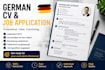writte or improve your german CV and your job application