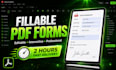 design and convert your documents into professional fillable PDF forms