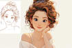 draw your portrait in charming disney animation style