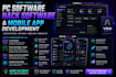 create PC softwares and mobile apps