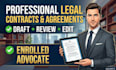 draft, review, and edit legal contracts, agreements, and documents