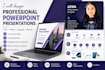 create a professional, modern business presentation slides