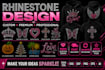 create premium rhinestone t shirt designs and templates