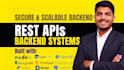 build a secure rest API and custom backend system