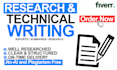 do research, technical writing and professional summaries