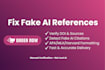 verify and fix ai generated citations, doi links, and references