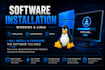 install and configure software on windows and linux