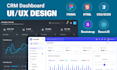 design CRM dashboard ui ux with figma and front end development