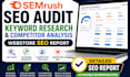 do semrush SEO audit keyword research competitor analysis webstore report