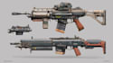 design creative concept art of weapons