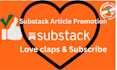 viral promotion of substack pages and content
