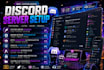 design and setup a professional discord server with bots and roles