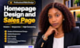 do homepage design, sales page