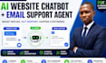 set up an ai website chatbot and email support agent