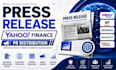 write a professional press release and distribute it on yahoo finance