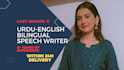 write professional urdu english bilingual speech