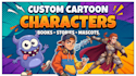 draw a custom cartoon character or mascot illustration