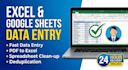 data entry and clean up excel and google sheets