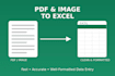 convert PDF or images to excel accurately