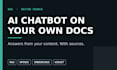 build a rag ai chatbot trained on your documents and website data