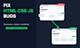 fix HTML, CSS, and javascript bugs and responsive issues