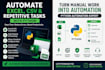automate excel, CSV, and repetitive tasks with python