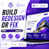 build fix your wordpress website using divi 5 and divi builder, install divi