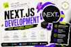 develop a modern, fast, and responsive website using react, nextjs