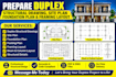 prepare duplex structural drawing, site plan foundation plan, and framing layout