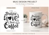 create a custom minimalist typography mug design