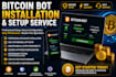 develop profitable bitcoin app, bitcoin bot on smartphone, laptop