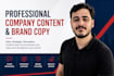 write professional company descriptions and about us section