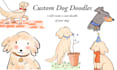 illustrate a cute doodle of your dog