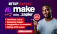 set up your existing n8n or make com workflow blueprint