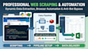 do python web scraping, data extraction, and browser automation with playwright