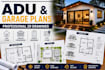 create adu plans, garage conversion plans, permit drawings and site plans
