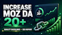 increase your website moz domain authority da to 20 plus