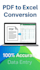 do accurate pdf to excel data entry and conversion